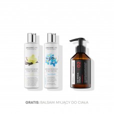Zestaw Balsamy myjące do ciała Wanilia, Nawilżający + Regenerujący Organic Man GRATIS