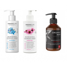 Zestaw Balsamy do mycia twarzy Nawilżający, Odmładzający + Organic Man GRATIS
