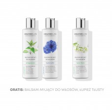 Zestaw balsamy myjące do włosów pielęgnacyjny, łupież suchy + łupież tłusty GRATIS