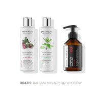 Zestaw balsamy myjące do włosów wzmacniający, pielęgnacyjny + Organic Man GRATIS
