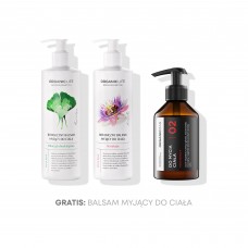 Zestaw balsamy myjące Miłorząb, Marakuja + Balsam myjący do ciała Organic Man GRATIS