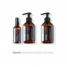 Zestaw męski Balsam po goleniu, Balsam myjący do twarzy + Balsam myjący do higieny intymnej GRATIS