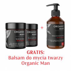 Zestaw męski Serum do twarzy, Serum pod oczy + Balsam do mycia twarzy GRATIS