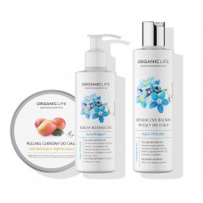 Zestaw Nawilżający do ciała - Peeling cukrowy, Serum do ciała nawilżające + Balsam myjący GRATIS