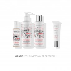 Zestaw przeciwtrądzikowy: Balsam myjący do twarzy, Tonik, Serum + Żel punktowy GRATIS