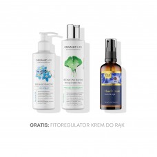 Zestaw Balsam myjący Miłorząb, Serum do ciała nawilżające + Fitoregulator krem do rąk GRATIS