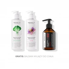Zestaw balsamy myjące Miłorząb, Marakuja + Balsam myjący do ciała Organic Man GRATIS